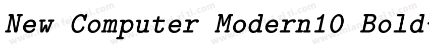New Computer Modern10 Bold字体转换